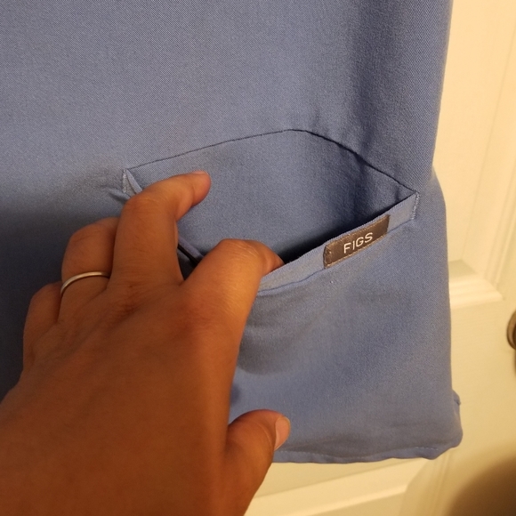 Figs Scrub Top Technical Collection Color Baby Blue Size S - Picture 5 of 5